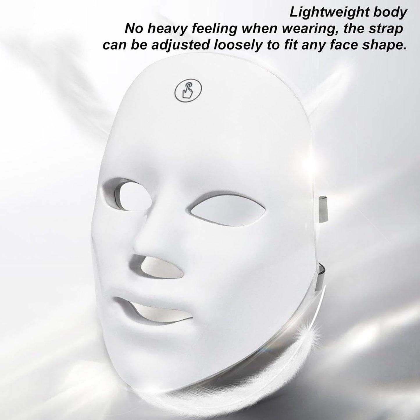 Masque LED Pour Le Visage,Soins De La Peau Avec Masque LED - Masque De Soin De La Peau Du Visage À Lumière LED 7 Couleurs - Masque De Beauté LED Rechargeable Pour Usage Domestique, Out De