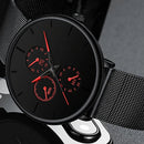 ⌚LUXOR™ – Montre Homme Classique ; Élégante en Acier Inoxydable | Ultra-Fine ; Intemporelle