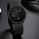 ⌚LUXOR™ – Montre Homme Classique ; Élégante en Acier Inoxydable | Ultra-Fine ; Intemporelle
