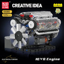 Mould King 10088 Technical Car Building Block The Motorized V8 Engine Model Brick Assembly Car Brick Toys Kids Christmas Gift