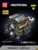 Mould King 10088 Technical Car Building Block The Motorized V8 Engine Model Brick Assembly Car Brick Toys Kids Christmas Gift