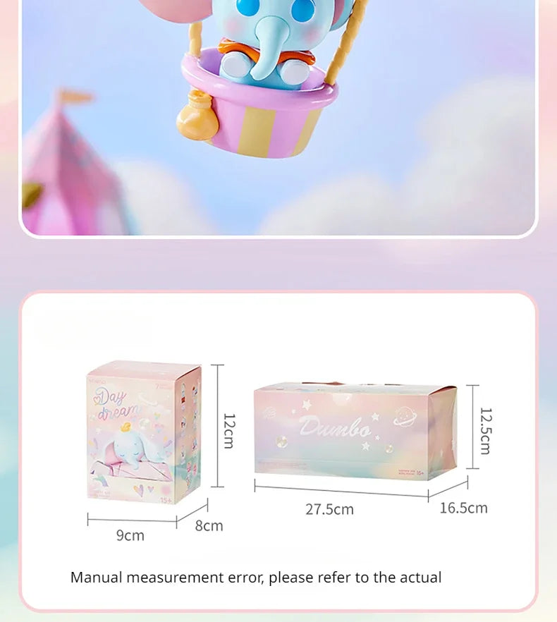 MINISO Véritable Disney Dumbo Day Dream Series Boîte aveugle Dessus de table Décoré Kawaii Jouets pour enfants Cadeau d'anniversaire Anime Périphérique