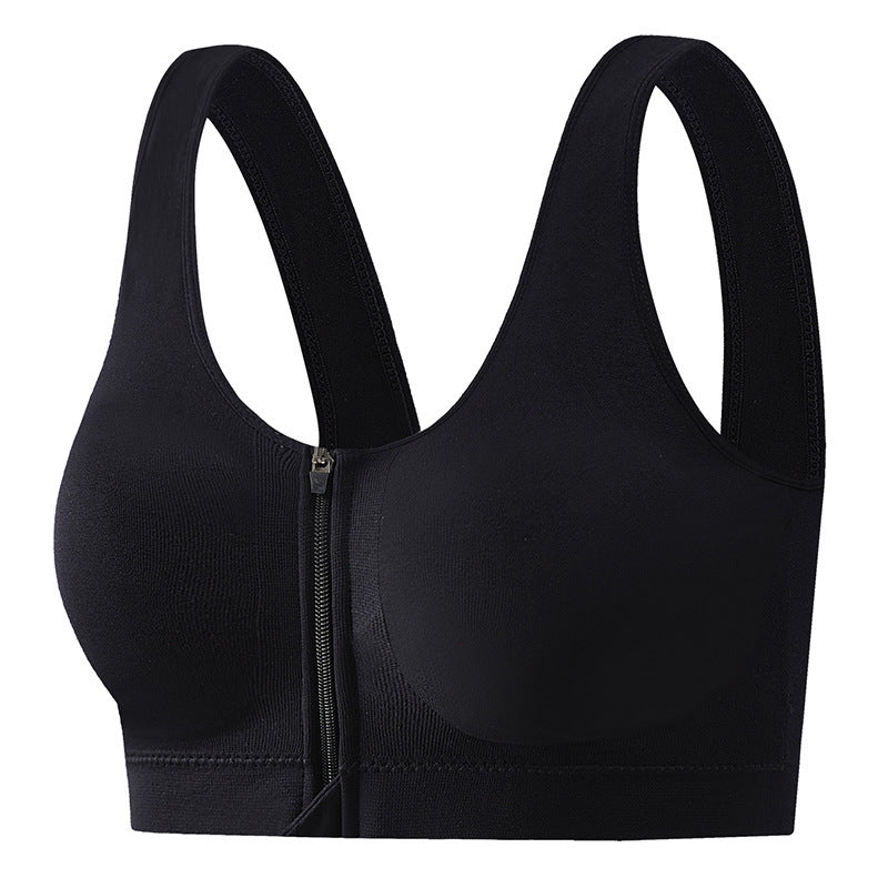 Soutien-gorge de sport à fermeture éclair sur le devant, résistant aux chocs, haute résistance, beauté du dos