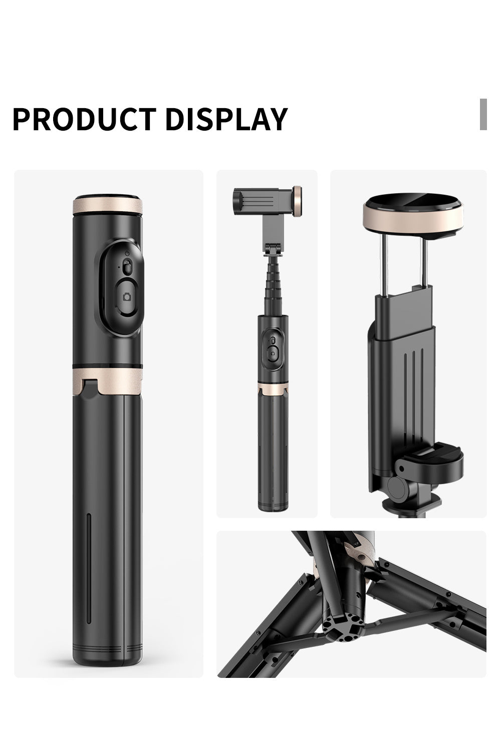 🤳✨ Selfie Stick & Trépied Aluminium – Libérez Vos Mains, Capturez l’Instant Parfait