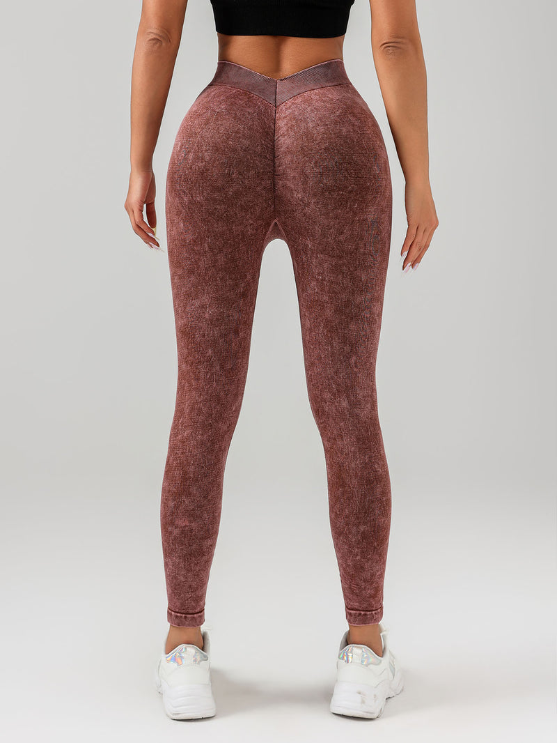 Leggings d'entraînement 3 V-dos, leggings de yoga sans couture pour femmes | Pantalons de yoga actifs taille haute | leggings de yoga | Pantalons de yoga actifs taille haute