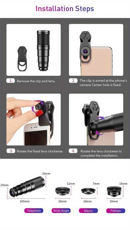 📸🔭 Kit APEXEL HD 22X Zoom – Transformez votre Smartphone en Caméra Pro !