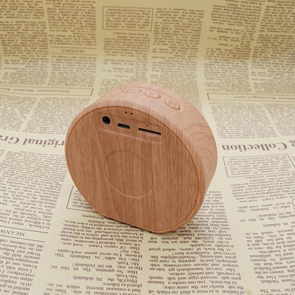 Mini enceinte Bluetooth portable en bois, sans fil, compatible AUX TF