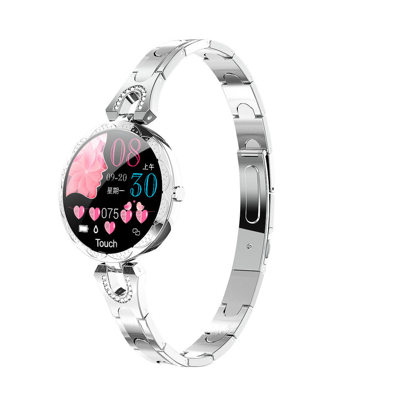 Montre connectée tendance pour femmes, étanche, avec moniteur de fréquence cardiaque et de sport