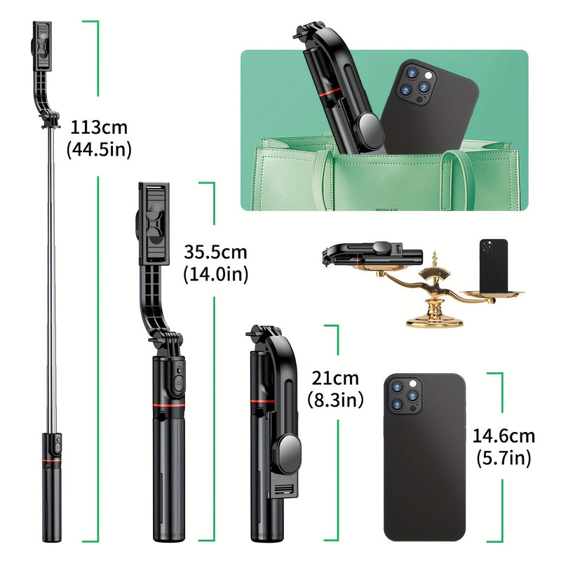 📸 Selfie Stick Trépied 3-en-1 – Capturez Chaque Instant avec Style !
