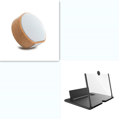 Mini enceinte Bluetooth portable en bois, sans fil, compatible AUX TF