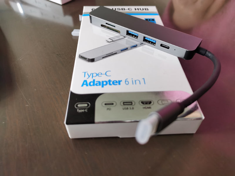 Station d'accueil multifonction 4K HD USB pour ordinateur portable 6 en 1
