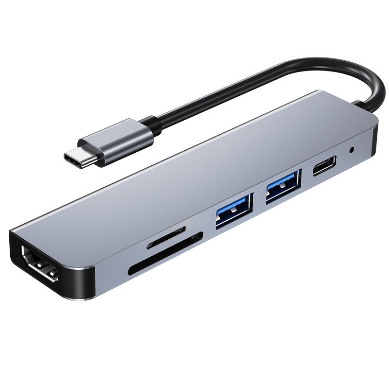 Station d'accueil multifonction 4K HD USB pour ordinateur portable 6 en 1