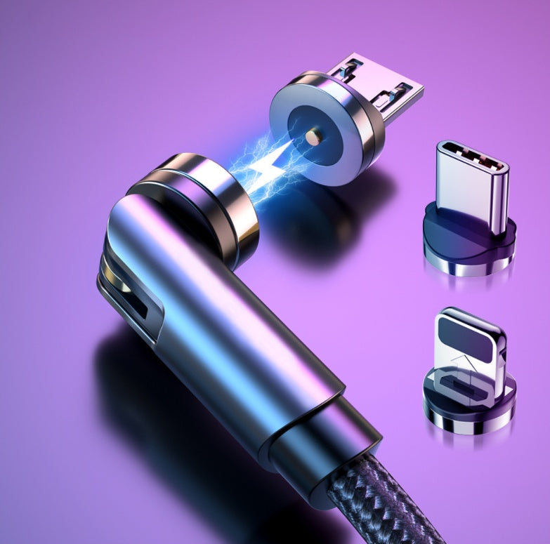 Câble magnétique rotatif Essager 360 degrés USB Type C, câble de charge rapide, chargeur magnétique, câble micro magnétique rotatif 540 degrés