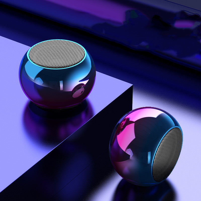 Enceintes sans fil colorées M3, mini canon rond en acier galvanisé 3D, haut-parleur Bluetooth, support radio, disque U, caisson de basses
