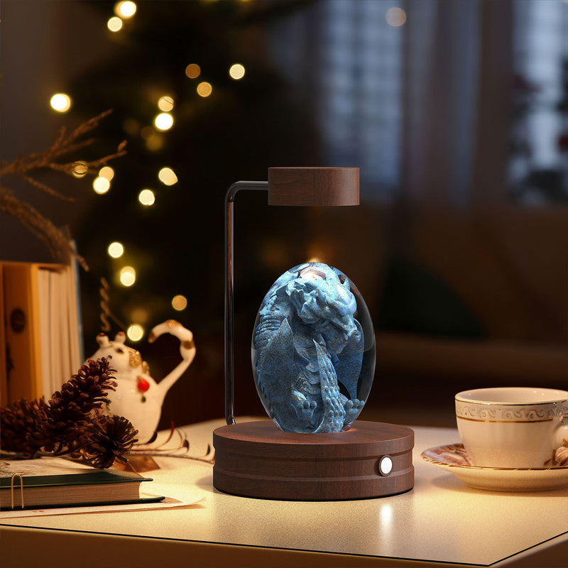 Veilleuse d'intérieur en forme de dinosaure cosmique avec boule de cristal, alimentée par USB, idéale pour une table de chevet ou comme cadeau d'anniversaire