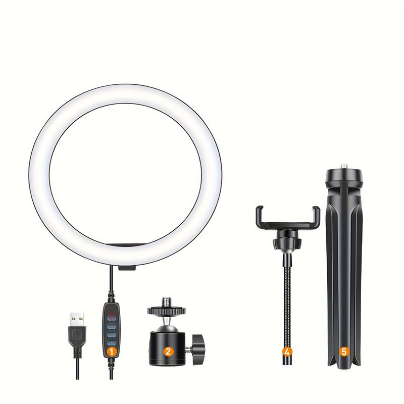 💡✨Anneau LED 10" avec Trépied &amp; Support Téléphone – La Lumière Qui Fait Toute la Différence !