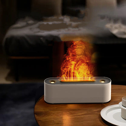 Humidificateur d'air ultrasonique à flamme, diffuseur d'arômes à 7 couleurs, brumisateur à LED, huile essentielle, parfum d'ambiance, décoration de bureau et de maison