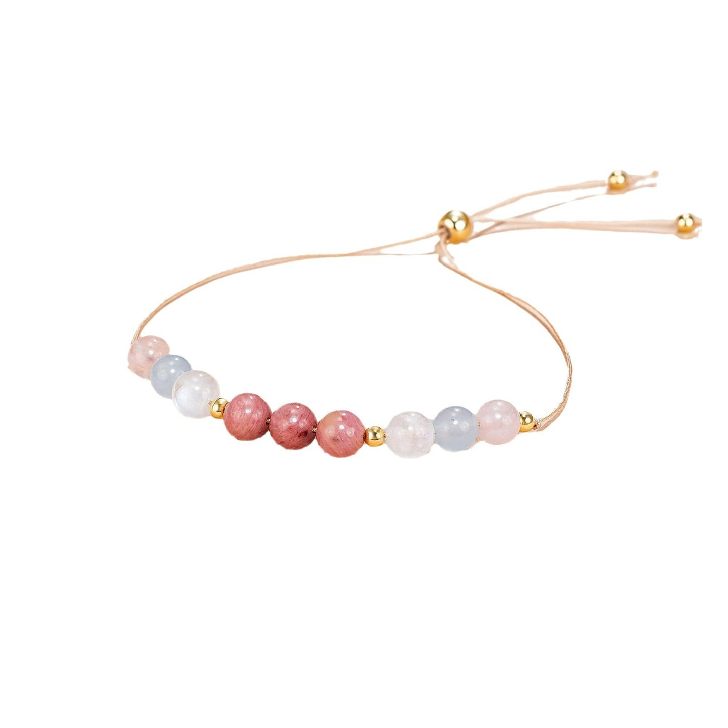 Bracelet en pierre de lune naturelle pour femme, réglable, fine sangle de transport