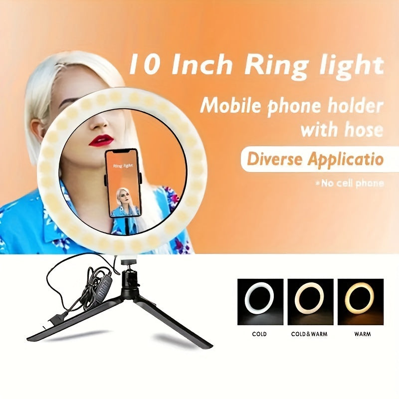 💡✨Anneau LED 10" avec Trépied &amp; Support Téléphone – La Lumière Qui Fait Toute la Différence !