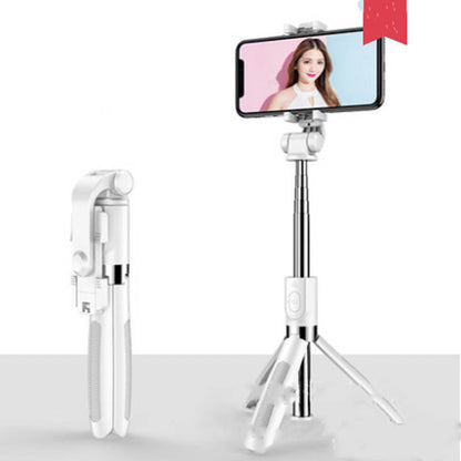 Compatible avec Apple, trépied Selfie Stick Mobile Universal Live Triangle Bracket One Bluetooth Selfie Artifact