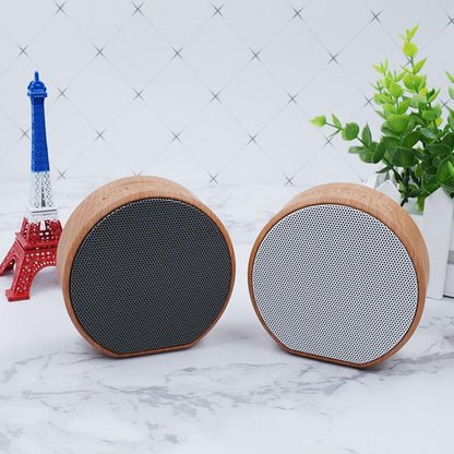 Mini enceinte Bluetooth portable en bois, sans fil, compatible AUX TF