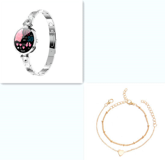 Montre connectée tendance pour femmes, étanche, avec moniteur de fréquence cardiaque et de sport