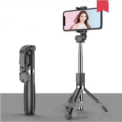 Compatible avec Apple, trépied Selfie Stick Mobile Universal Live Triangle Bracket One Bluetooth Selfie Artifact