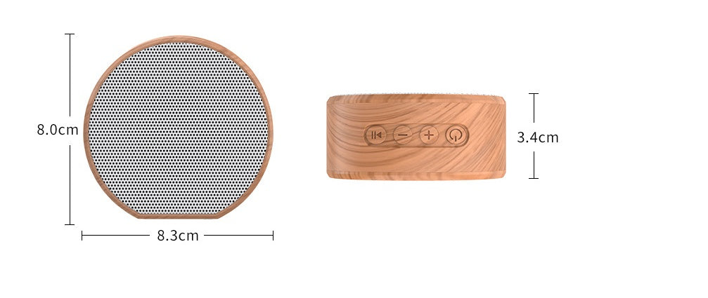 Mini enceinte Bluetooth portable en bois, sans fil, compatible AUX TF