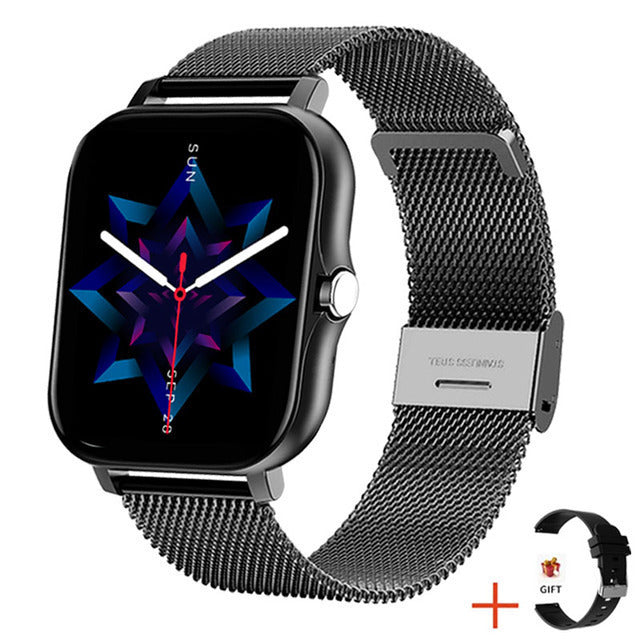 Montre connectée Y13, podomètre, surveillance de la fréquence cardiaque, appels compatibles Bluetooth