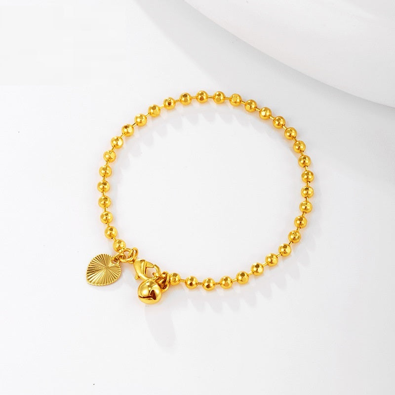 Bracelet boule plaqué or ornement européen et américain simple
