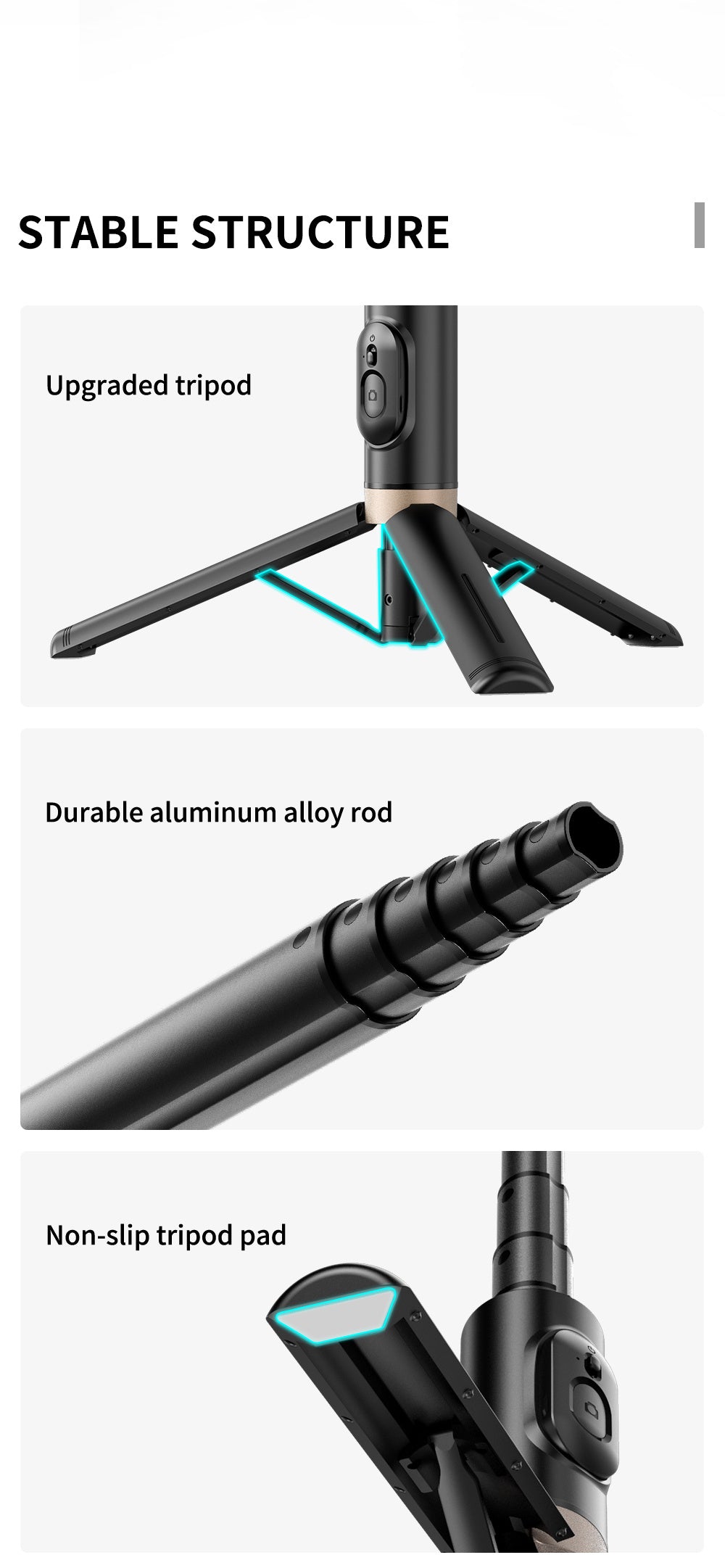 🤳✨&nbsp;Selfie Stick &amp; Trépied Aluminium – Libérez Vos Mains, Capturez l’Instant Parfait