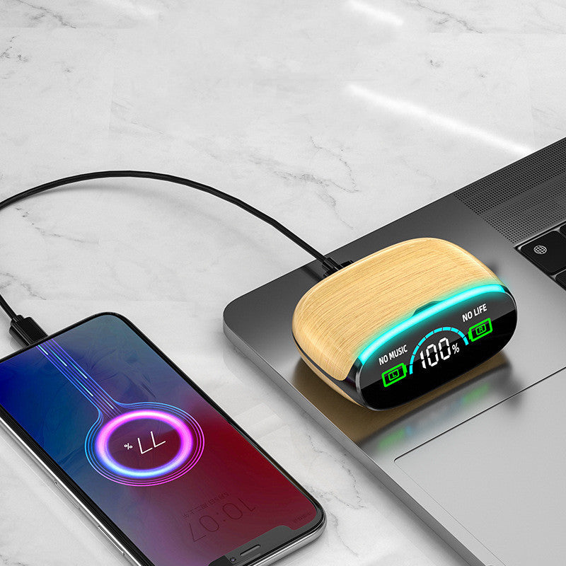 Écouteurs intra-auriculaires Bluetooth sans fil à faible latence et antibruit Wood Grain