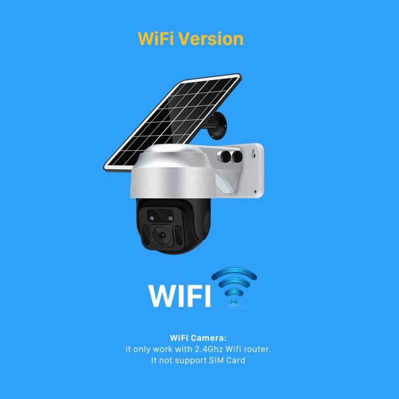 Caméra de surveillance WiFi sans fil à énergie solaire