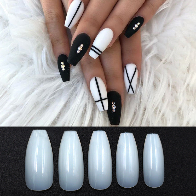 500 faux ongles naturels transparents