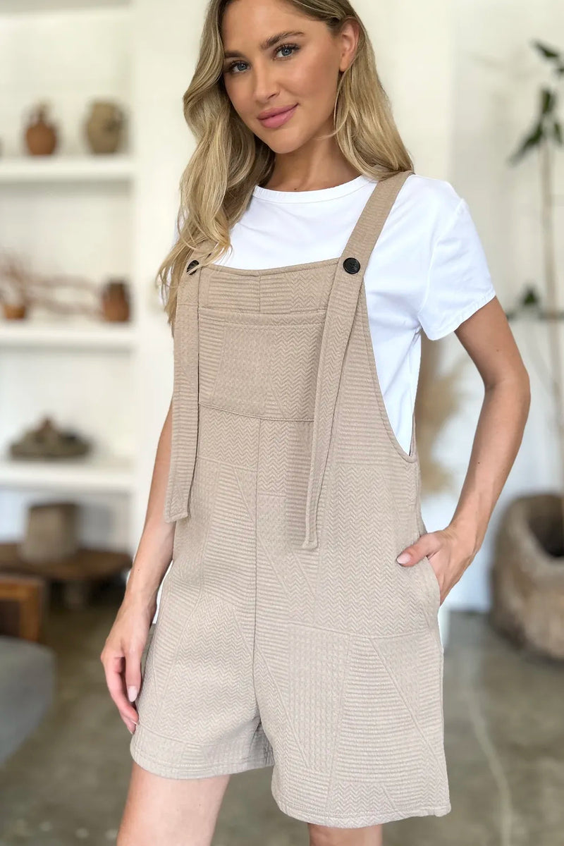 Combinaison sans manches texturée Double Take pleine taille