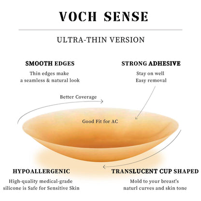 Cache-tétons adhésifs en silicone transparent et sans couture pour femmes, 2 paires, réutilisables, pétales de poitrine collants