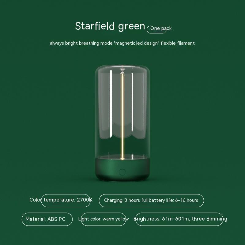 Nouvelle lampe de camping LED rechargeable de type C, veilleuse portable, haute transparence et anti-chute, éclairage d'ambiance créatif