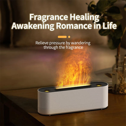 Humidificateur d'air ultrasonique à flamme, diffuseur d'arômes à 7 couleurs, brumisateur à LED, huile essentielle, parfum d'ambiance, décoration de bureau et de maison