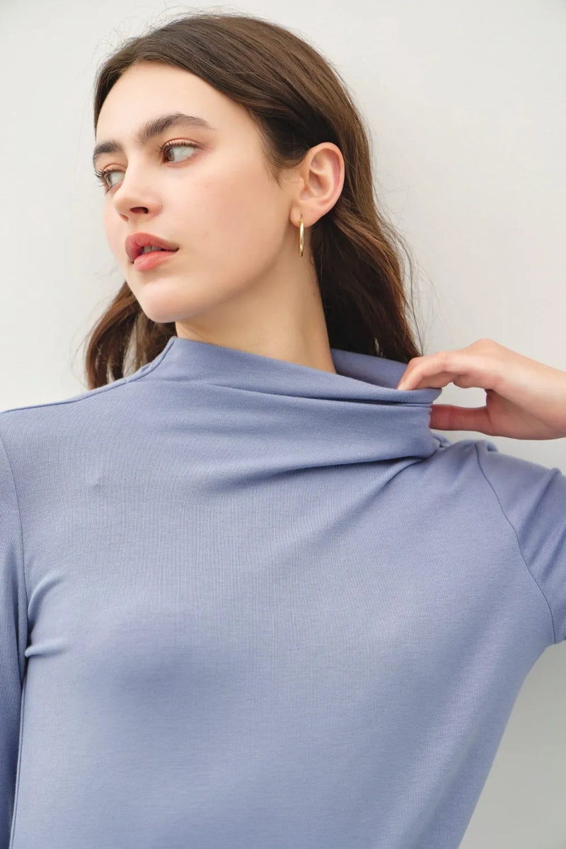 T-shirt à manches longues et col montant « Be Cool »
