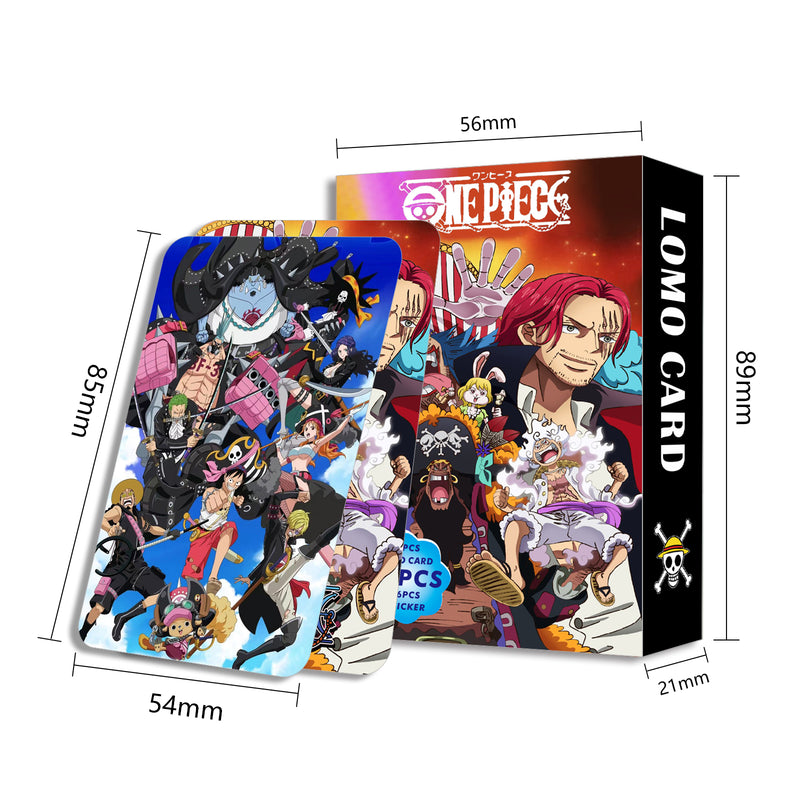 Cartes Lomo de l'anime japonais Demon Slayer One Piece, 1 paquet de 96 pièces, jeux de cartes avec cartes postales et messages, cadeau pour les fans, collection de jeux et jouets