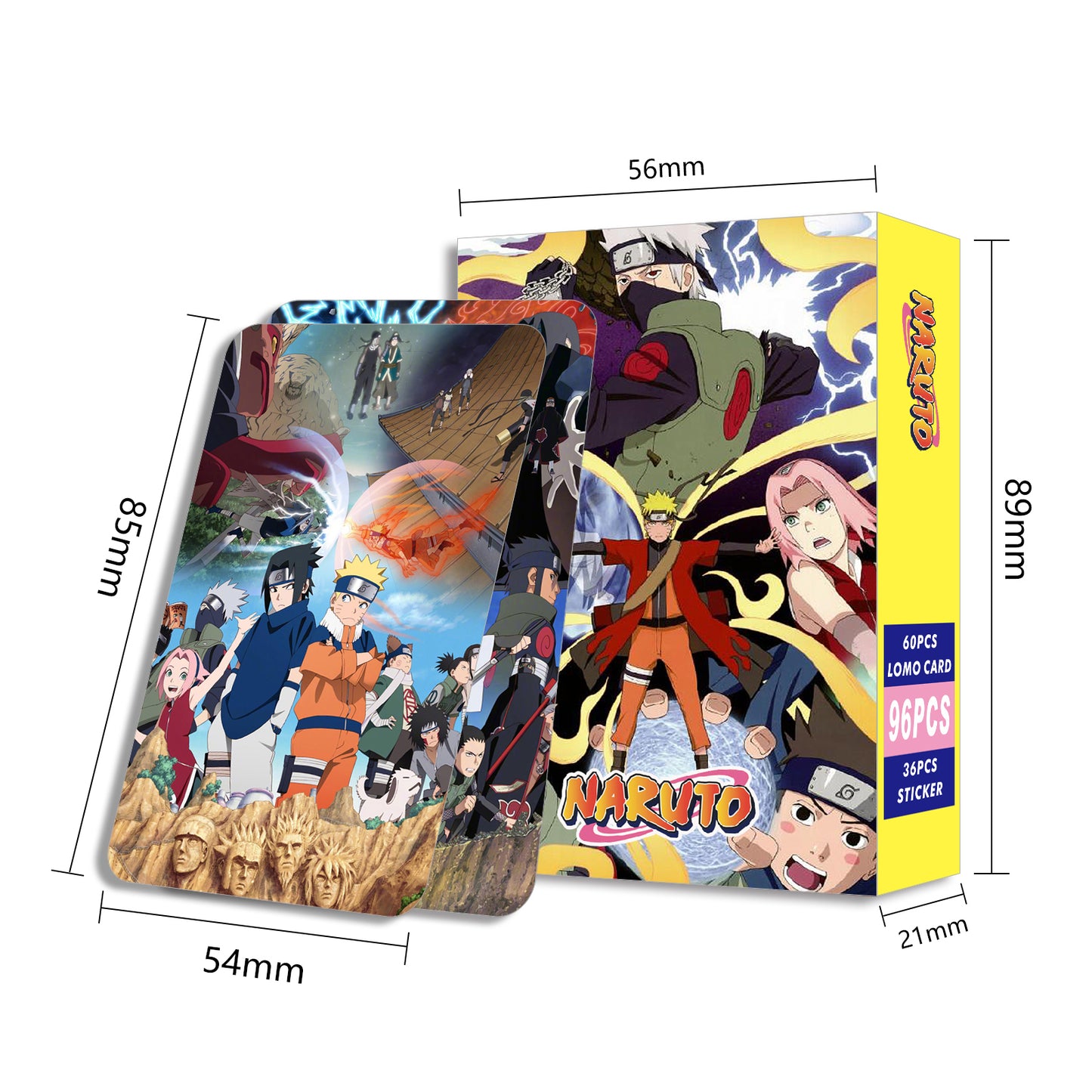 Cartes Lomo de l'anime japonais Demon Slayer One Piece, 1 paquet de 96 pièces, jeux de cartes avec cartes postales et messages, cadeau pour les fans, collection de jeux et jouets