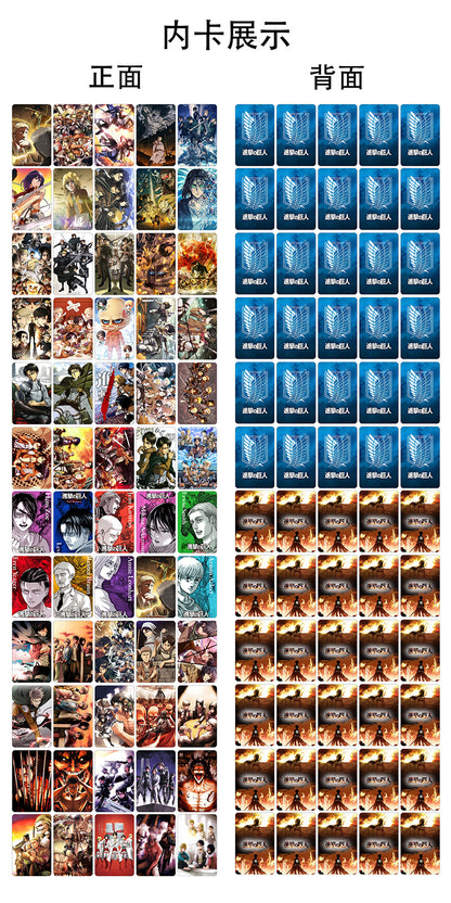 Cartes Lomo de l'anime japonais Demon Slayer One Piece, 1 paquet de 96 pièces, jeux de cartes avec cartes postales et messages, cadeau pour les fans, collection de jeux et jouets
