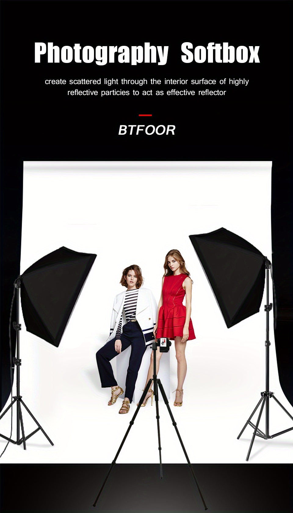 💡📸 Kit d'éclairage Softbox BTFOOR – La Lumière des Pros, Chez Vous.