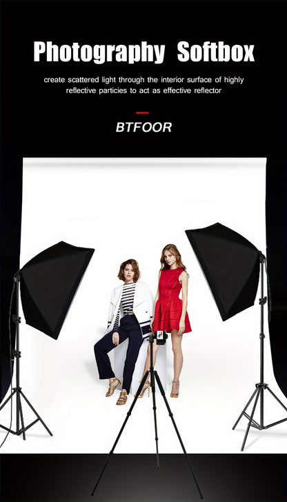 💡📸 Kit d'éclairage Softbox BTFOOR – La Lumière des Pros, Chez Vous.
