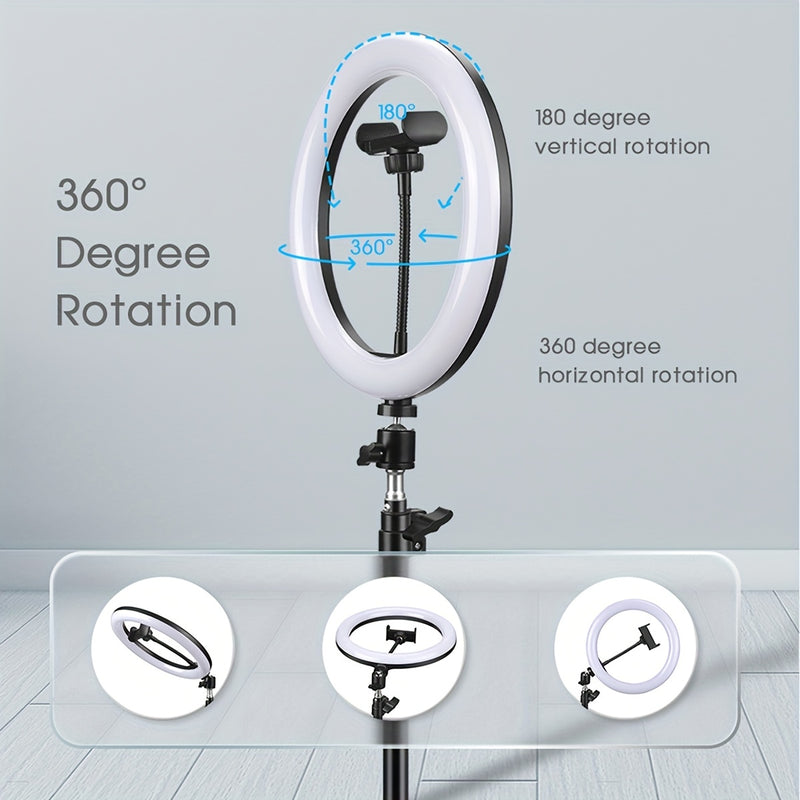 🌟 Selfie Ring Fill Light avec Support Trépied