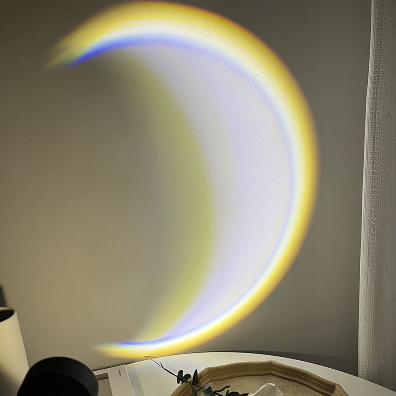 Lampe LED USB en forme de lune, arc-en-ciel, néon, projecteur de lumière nocturne, éclairage d'ambiance pour chambre à coucher, décoration d'intérieur