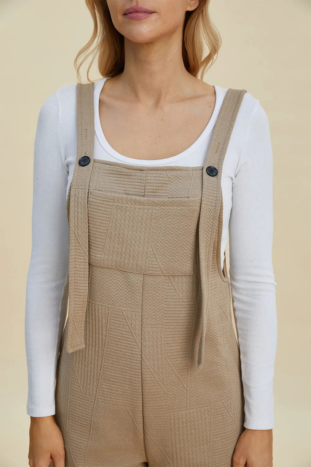 Combinaison sans manches texturée Double Take pleine taille