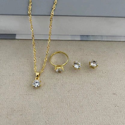 Nouvelles boucles d'oreilles à tige rondes simples en zircone