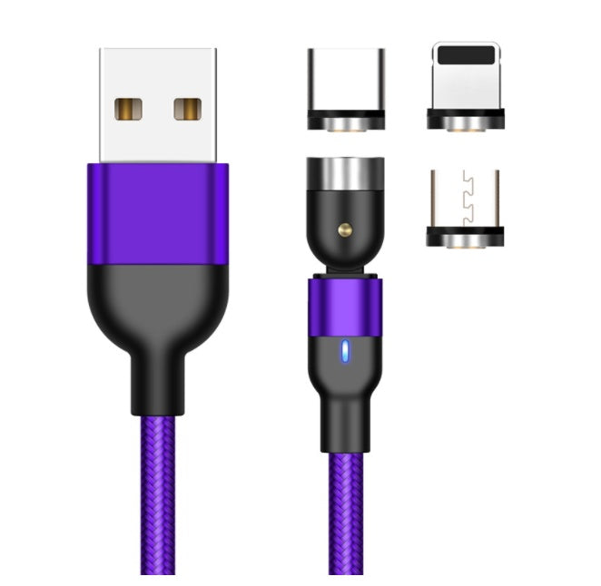 Câble magnétique rotatif Essager 360 degrés USB Type C, câble de charge rapide, chargeur magnétique, câble micro magnétique rotatif 540 degrés