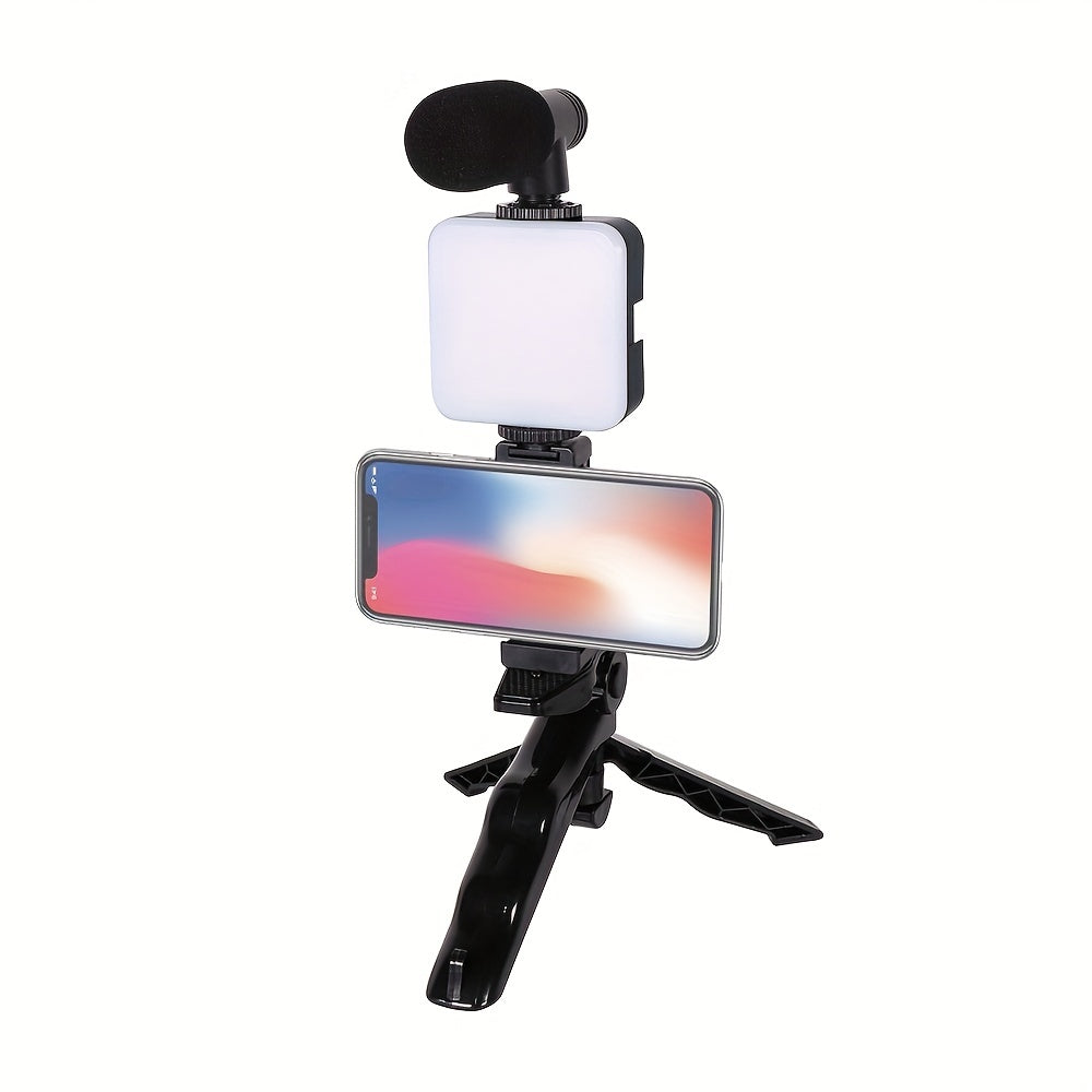 🎥 LED Lighting Master – L’Outil Tout-En-Un des Créateurs Inspirés - Ultra-Stable Tripod Stand for Handheld Selfies, Interviews & More - Portable, Pivoting, Adjustable Brightness